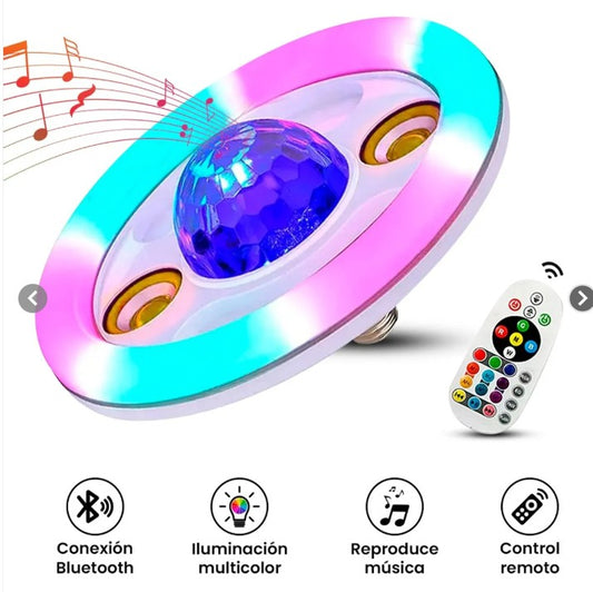 Foco Parlante Bluetooth Multicolor Blanco